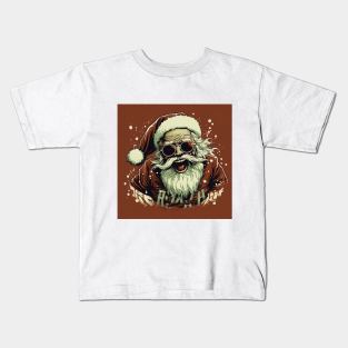 Santa Claus cool t-shirt design Kids T-Shirt